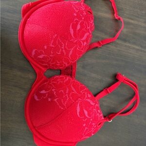 Lily of France Vibrant Red Lace Bra